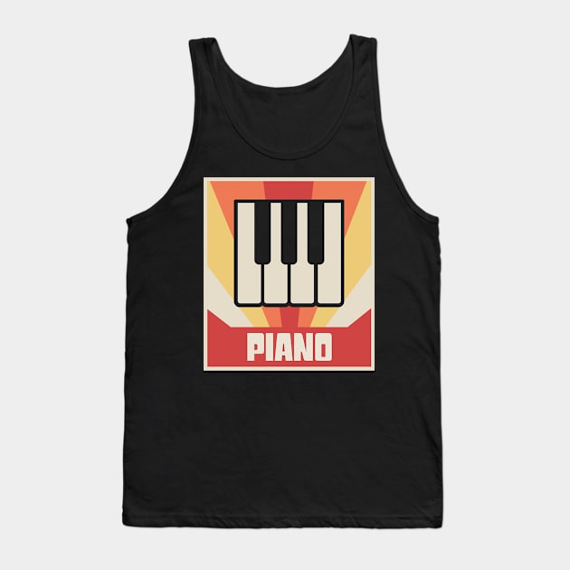 Vintage Piano Keys Graphic Tank Top by MeatMan